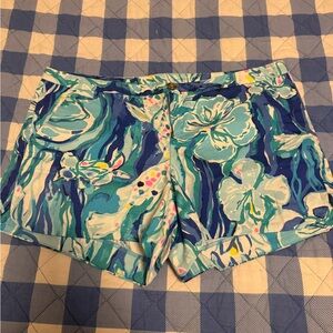 Lilly Pulitzer Floral Blue Print Women's Shorts